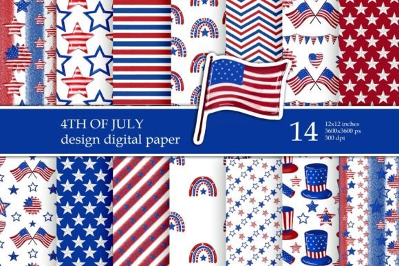 4th of July Digital Paper Pack
