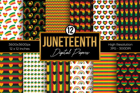 Black History Juneteenth Digital Papers