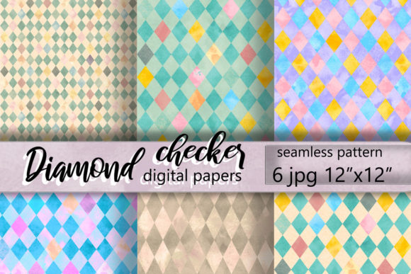 Diamond Checker Seamless Papers Set