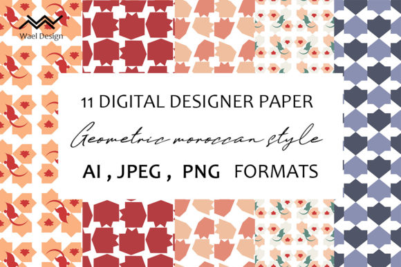 Digital Background Seamless Patterns Set