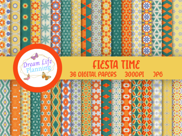 Fiesta Time Digital Papers