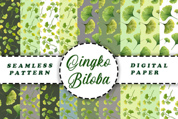 Ginkgo Biloba Leaf Patterns: A Versatile Digital Design Resource for Creatives