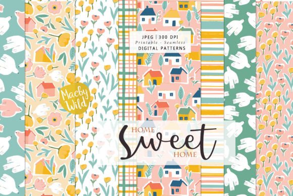 Home Sweet Home Pattern Illustrations