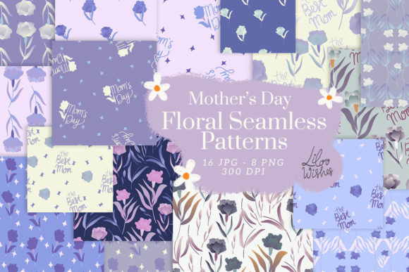 Mother’s Day Floral Seamless Patterns