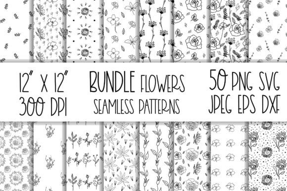 Seamless Floral Pattern SVG Black: A Versatile Vector Resource for Designers and Makers