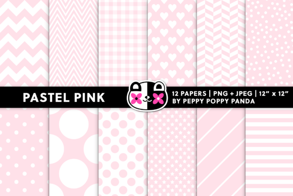 Seamless Pastel Pink Digital Papers
