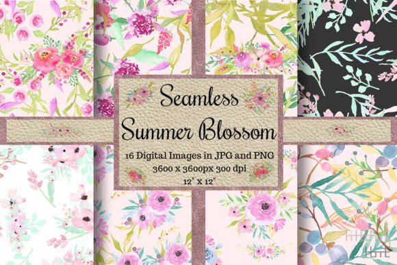 Seamless Summer Blossom Floral Pattern