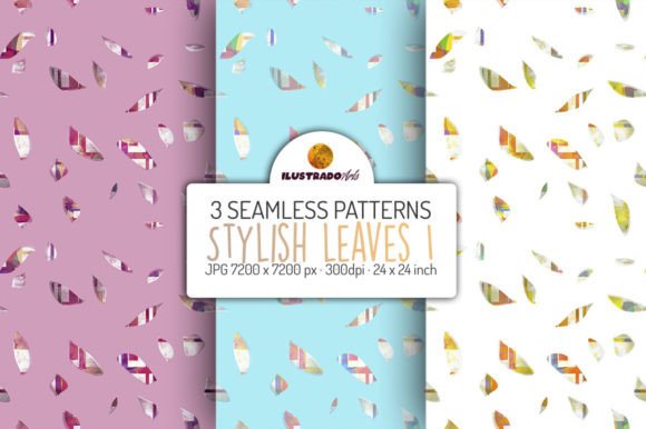 Stylish Leaves SET: Elegant Digital Paper Patterns