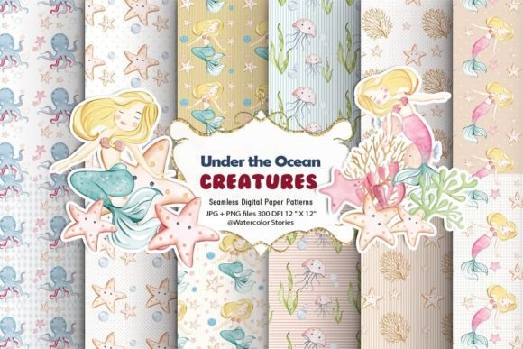 Under the Ocean Creatures Paper Pattern