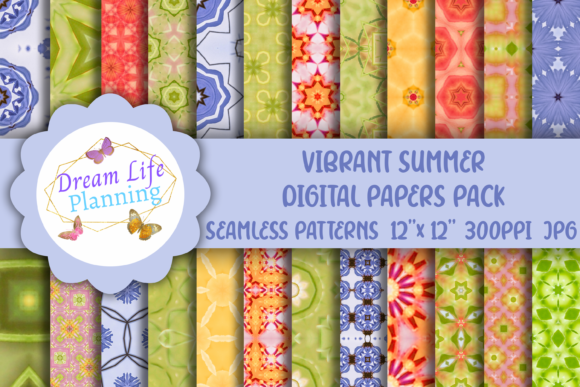 Vibrant Summer: 24 Seamless Patterns for Creative Projects