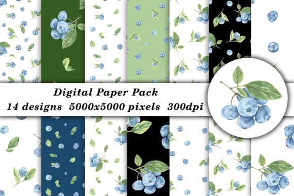 Watercolor Blueberry Pattern Seamless: A Versatile Digital Asset for Creative Professionals and Everyday Makers